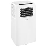 Exquisit® Aire Acondicionado Portátil 3 en 1, 9000 BTU / 2,6 kW, Blanco, Clase A, Enfriador, Ventilador y Deshumidificador, Mando a Distancia, Temporizador, Medidas (68,0 x 33,0 x 28,0 cm)