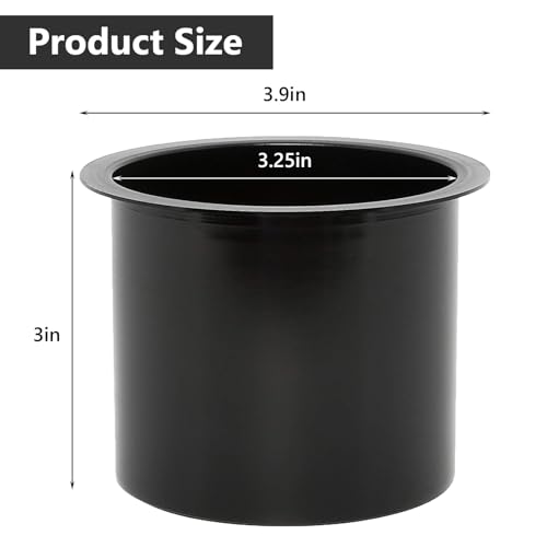 image for Amarine Made 10 Pack of Aluminum Drop-in Cup Holder, Poker Tables Cup 