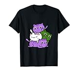 Kawaii Cat Pile Genderqueer Pride T-Shirt