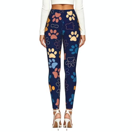 Leggings de compresión suaves para mujer con tejido elástico de huellas 3