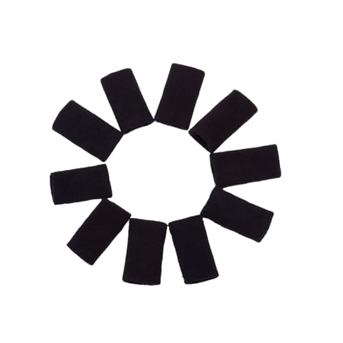 Didiseaon 10pcs Nylon Spandex Basketball Finger Sleeves Thumb Braces Elastic Compression Sports Knuckle Guards