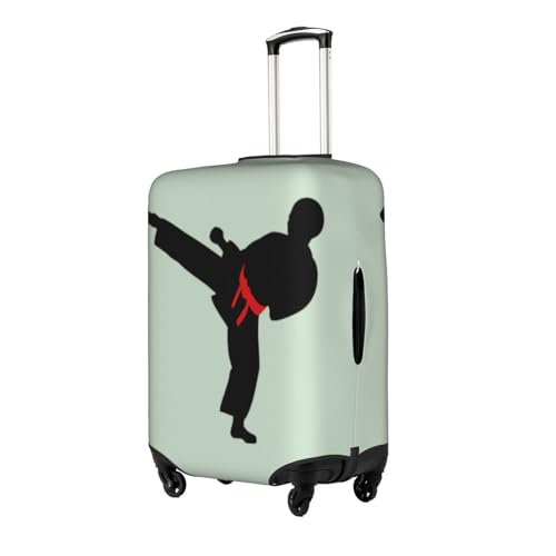 Housse de valise anti-rayures Karaté Boy Large blanche lavable - 2