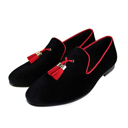 Slip On Formal Dress Shoes Men Velvet Tuxedo Loafers2