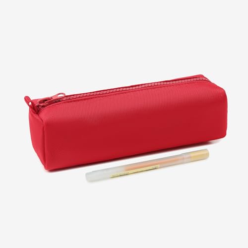 Image of Pencil Case Lightweight and Durable Ideal Pencil Pouch for School and Office Supplies (Red,Oxford)