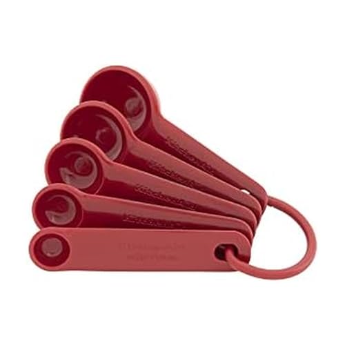 KitchenAid Universal Measuring Spoon Set, 5-Piece, Red