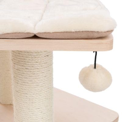 Natural Paradise – Arbre à chat Magnolia L | Avec plusieurs niveaux | H 137 x L 78 x l 81 cm (Crème)