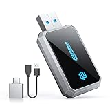 FAHREN Lastest Mini Wireless CarPlay Adapter,Bluetooth & WiFi Connection,Plug-N-Play,No Lag for Navigation,Compatible with iOS 10+ & Car 2016+,USB-A Extension Cable & Type-C Adapter.