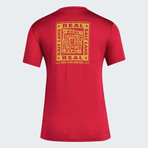 adidas Women's Real Salt Lake Local Warp Pre-Game Short Sleeve T-Shirt - Image 3