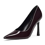 Elisabet Tang Women's Closed Toe 4 Inch High Heels Pointed Toe Wedding Dress Shoes Stiletto Pumps