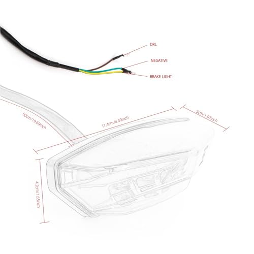 Luz de freno trasera con luz de circulación diurna de alta visibilidad 12V para scooter 7