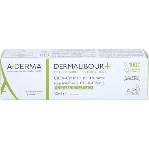 A-DERMA Dermalibour + reparierende CICA-Creme, 50 ml Creme