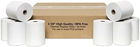 (25 Rolls) PosPaperRoll BPA FREE Thermal Paper - 3-1/8 x 230 Feet (Star TSP100)