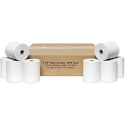 (25 Rolls) PosPaperRoll BPA FREE Thermal Paper - 3-1/8 x 230 Feet (Star TSP100) Cover