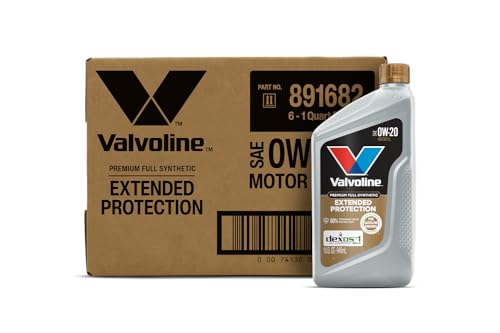 Image of Valvoline Extended Protection Full Synthetic Motor Oil SAE 0W-20 1 QT, Case of 6