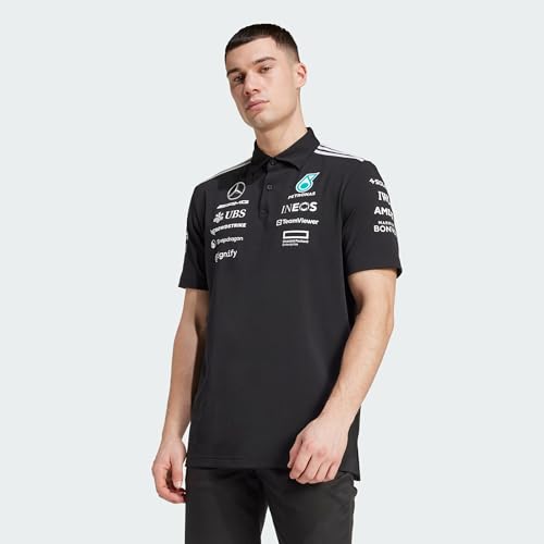 Polo Adidas Homme Mercedes-AMG Petronas Formula One Team en textile premium noir