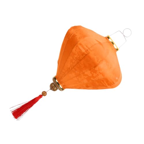 Lanterne suspendue en tissu orange facile à accrocher décoration plafond