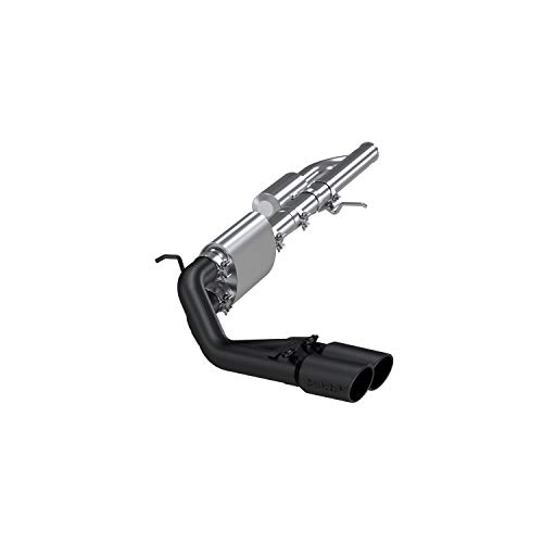 MBRP S5081BLK Exhaust System Cat Back (2009-UP Chev/GMC 1500 Silverado, Pre-Axle Dual Outlet, Black Coated)