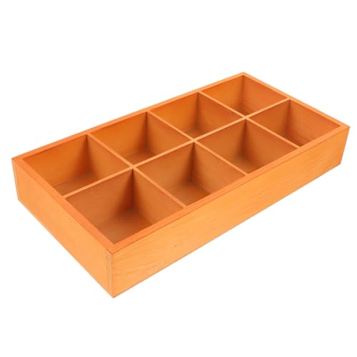 PRETYZOOM Porte-sachets de Thé Bois Organisateur avec Compartiments Boîte de Rangement pour Sachets de Thé et Petits Objets