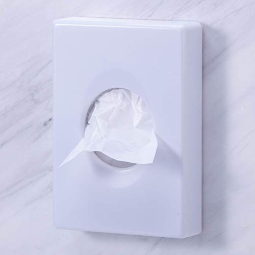 Hygiene bag dispenser ABS White for Ladies Restroom Hotel Guest Bathroom Hospital Feminine Care Wall Mounted