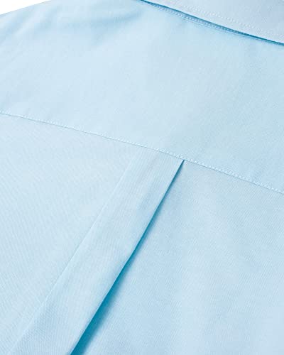 Image of Alimens & Gentle Mens Solid Oxford Shirt Long Sleeve Dress Shirt Work Casual Button Down Shirts with Pocket