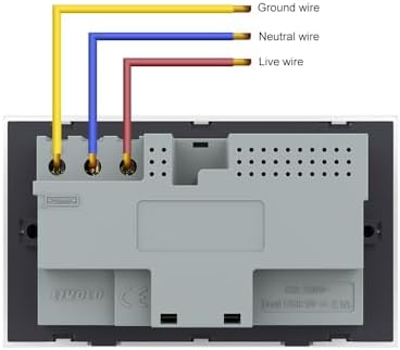 Livolo Manufacturer UK Standard Wall Power Socket+2USB, White Crystal Glass Panel, 13A Wall Outlet, VL-W2C2UKU-11
