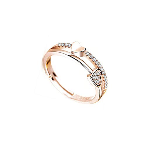 Bague de mariage cœur en strass pour illuminer vos soirées romantiques