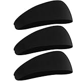 Noorlee Mens Headband, 3 Pack Guys Sweatband for Men Women Unisex with Moisture Wicking Sports Headband for Running, Yoga, Basketball, Working Out, Performance Stretch Workout Sweatband