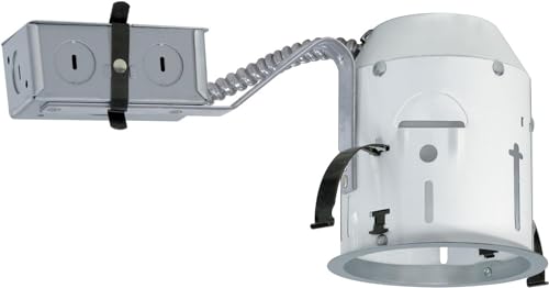 Juno 4 Inch Incandescent Ceiling Light Housing for Remodel, Non-IC Rated Recessed Light, Detachable Medium Base Porcelain Socket, Damp Location UL Listed Can Lighting