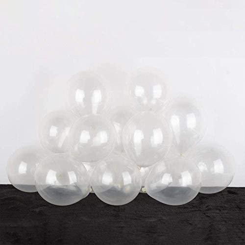Lot de 100 Ballons en Latex Transparent 5 Pouces Petit Ballons Baudruche Qualité Supérieure Adaptés aux Fêtes d'anniversaire, Festivals, Carnaval et Mariages Cover