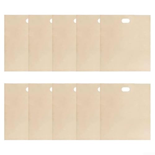 Juego de 10 bolsas para tostadora, para tostar y recalentar aperitivos, resistentes al calor y fáciles de mantener para tu cocina (16 x 16,5 cm)