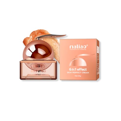 Maliao 6-in-1 Effect Skin Perfect Cream | BB & CC Cream Hybrid | Brightening | Hydrating | Pore Minimizing | Lightweight Foundation | All-in-One Makeup Base | 30g