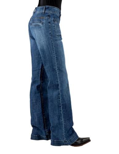 Stetson Western Jeans Womens Low Rise 4 Long Blue 11-054-0214-0815 BU2