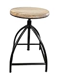 Barhocker mit schöner und ausdrucksstarker Holzmaserung der Sitzfläche - jeder Hocker ist ein Unikat!,