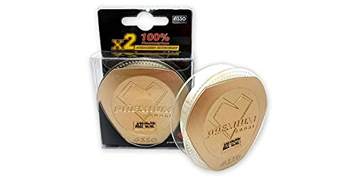 ASSO FISHING LINE Hilo de Pesca fluorocarbono – As Premium Corazones – 50 MT, Neutro Trasparente
