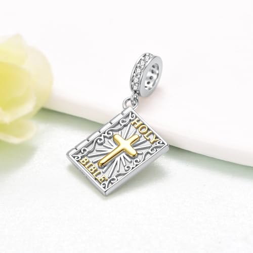 Bible Charms 925 Sterling Silver Religious Charms Christian Jewelry Gifts for Women2