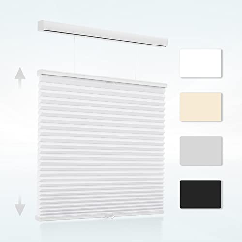 Myshade Top Down Bottom Up Shades Light Filtering Shades Cordless Blinds For Windows Cellular Shades Blinds & Shades Window Shade Easy To Install 25" W X 50" H(White), Cel25Wt50F #TOP21