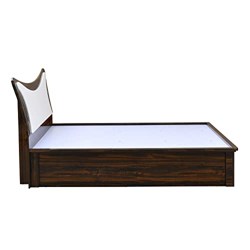 Image of Nilkamal Estana Engineered Wood King Bed with Hydraulic Storage (Color - Brown; Delivery Condition - Knock Down)