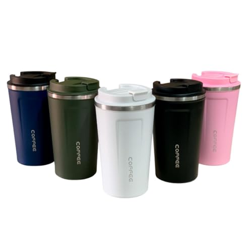 Copo T&eacute;rmico Cafe Cerveja Com Tampa A&ccedil;o Inoxid&aacute;vel Anti-vazamento 500ml Cor:Branco