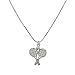 Lux Accessories Tennis Rackets Pave Ball Pendant Sport Necklace