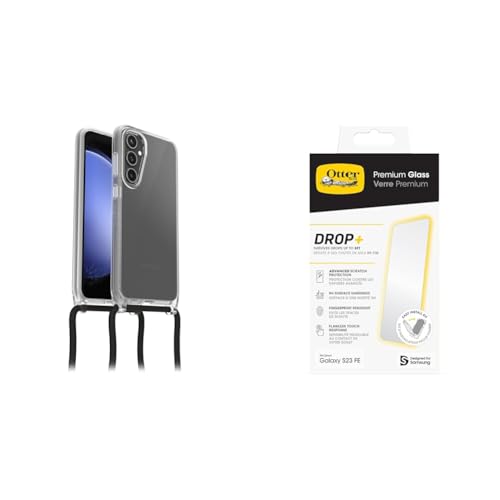 Coque Otterbox React Necklace Samsung S23 FE transparente avec verre de protection ProPack