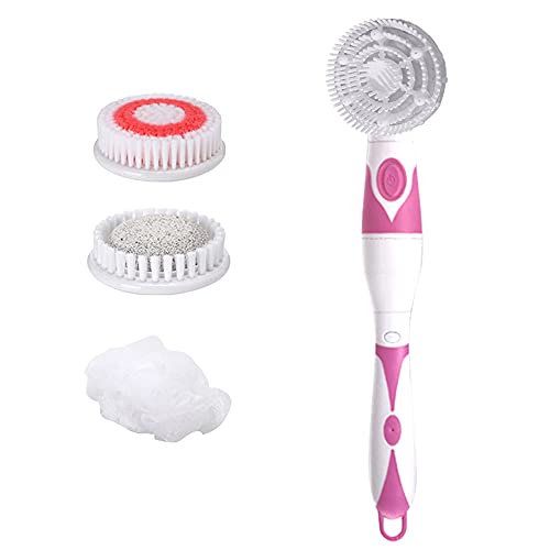 Aibecy Escova de banho elétrica impermeável 4 em 1 Escova de limpeza corporal multifuncional Esfregã