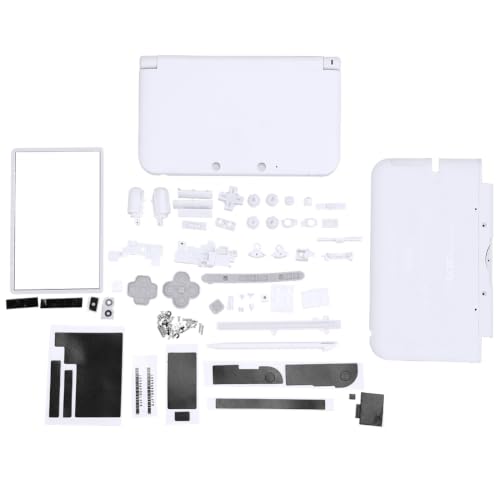 Longzhuo Full Housing Case, 3DS XL Replacement Housing, 3DS XL Shell Replacement, Cover Shell Repair Parts, Full Set Replacement Case Kit for Nintendo 3DS XL Replacement Parts (White)