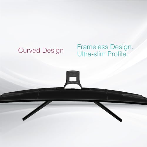 Image of FINGERS Satin-Curve-2421 Curved LED Monitor (23.81, 60 cm) with 1920 x x1080 FHD Resolution, Ultra-Slim Design, VGA + HD Interface + VGA Output, Wall mountable, 100 Hz Refresh Rate.