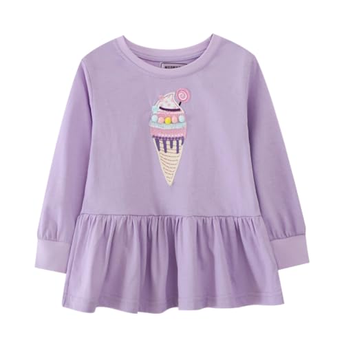 Toddler Girl Long Sleeve T-Shirts Kids Cotton Fall Top Crewneck Clothes 2-7 Years2