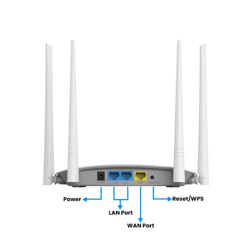 Image of 300Mbps Smart Single Band WiFi Router | Range Extender | 4 * 5dBi high-gain Antennas | 64 Users simultaneously | 5000 sq. feet Coverage | Guest Network | Parental Control.