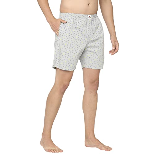 Image of Underjeans by Spykar Men Premium Cotton Blue Boxer