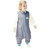 Ililmmoo baby slaapzak pyjama met voeten in de lente, herfst en winter om kinderen warm te houden, neutraal lopen, katoenen slaapzak, draagbare deken tog1.5 Grey/S 70-85cm