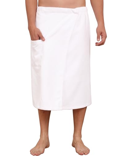 Xeoxarel Wrap Towel for Men, Shower Wrap Velour Adjustable