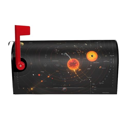YYHWHJDE letterbox cover waterproof oxford cloth Fits standard or large size mailboxes Solar System picture 25.5x21 in