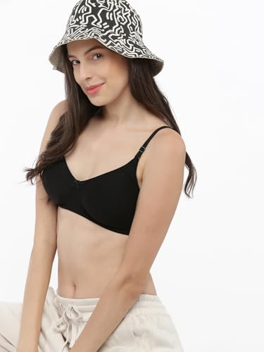 Image of Softline Women's Cotton Rich Wire-Free Non-Padded Molded Bra Combo | Full Coverage & Breathable Comfort | Lightweight, Skin-Friendly Everyday Wear (Pack of 2)
